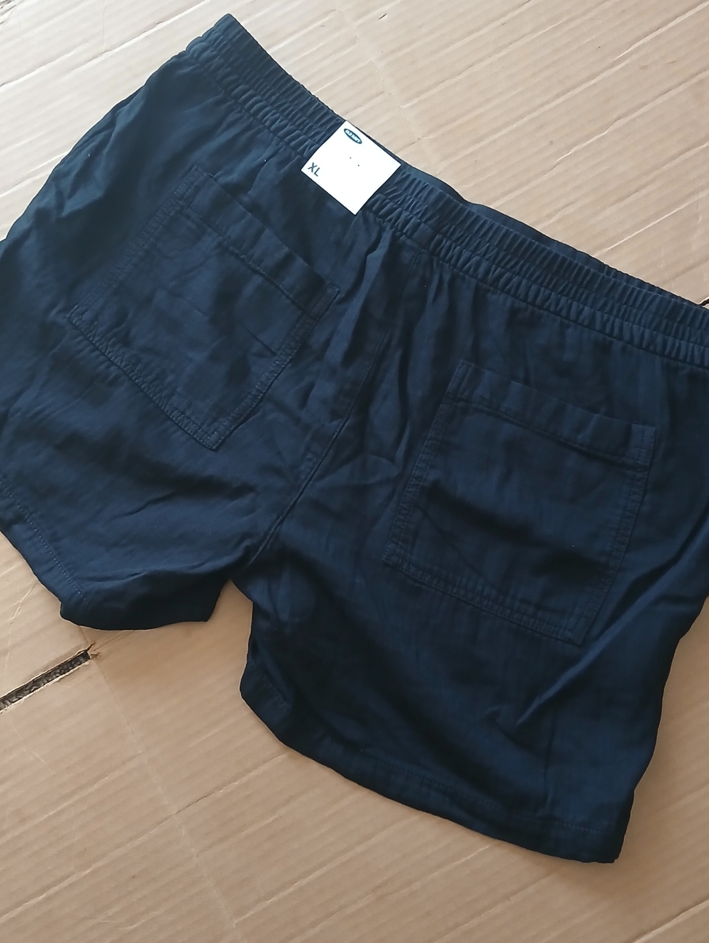 Old Navy Women's Size XL Dark Black Elastic Drawstring Hybrid Shorts - Picture 5 of 5
